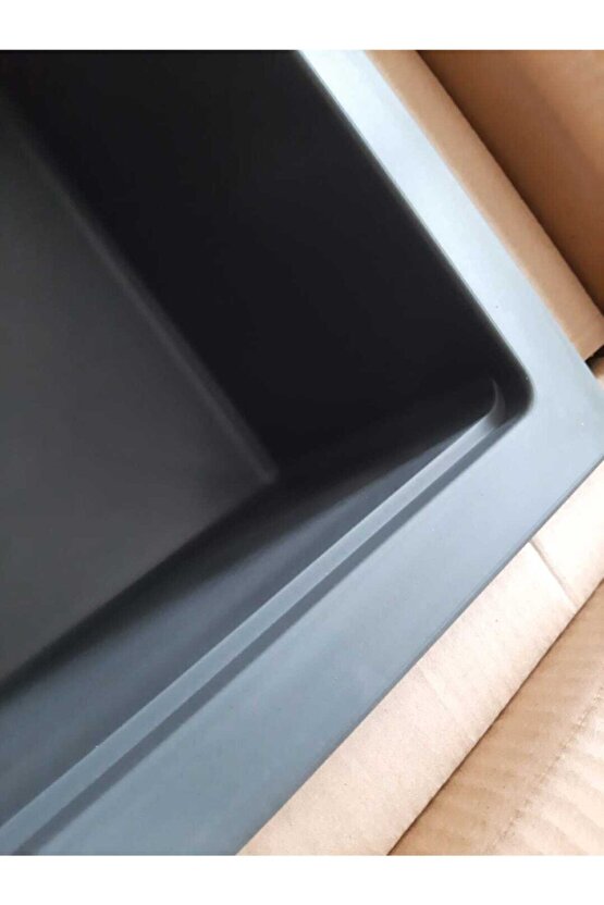 Nokta Elegance Granit Evye Gri Tek Gözlü Mutfak Evyesi 55 X 50 Cm