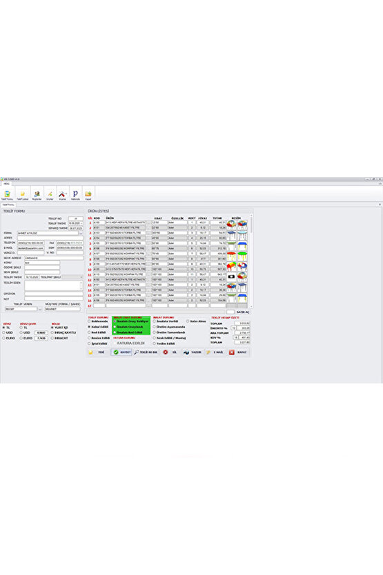 Fiyat Teklif Yazılım Programı