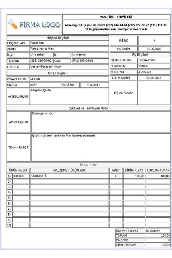 Servis Takip Programı & Servis Programı