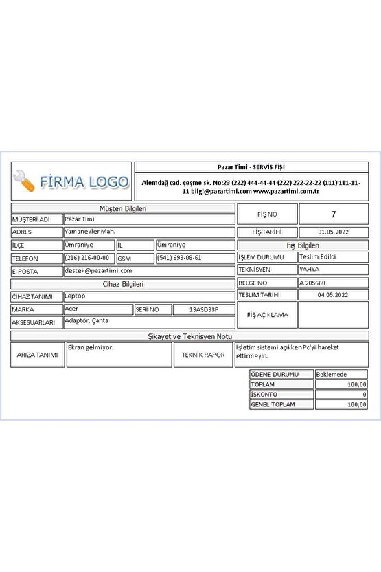 Servis Takip Programı & Servis Programı