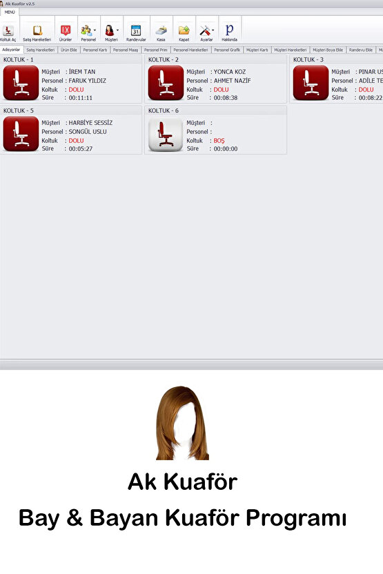 Bay & Kuaför Programı & Güzellik Salonu Programı