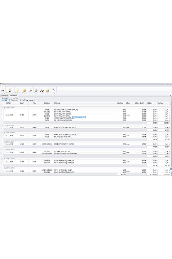 Barkod Satış Sistemi & Market Programı & Fiş Yazıcı & Kablolu Barkod Okuyucu