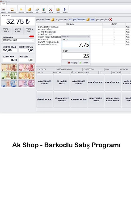 Barkod Satış Sistemi & Market Programı & Satış Programı