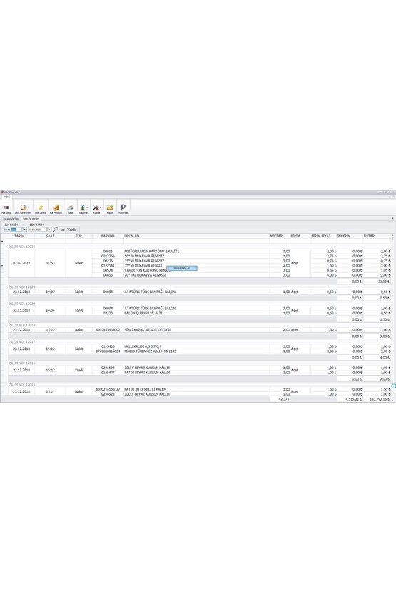 Barkod Satış Sistemi & Market Programı & Kablolu Barkod Okuyucu