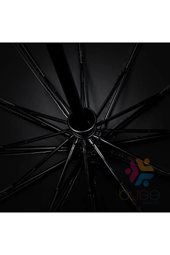 Siyah 12 Telli Şemsiye