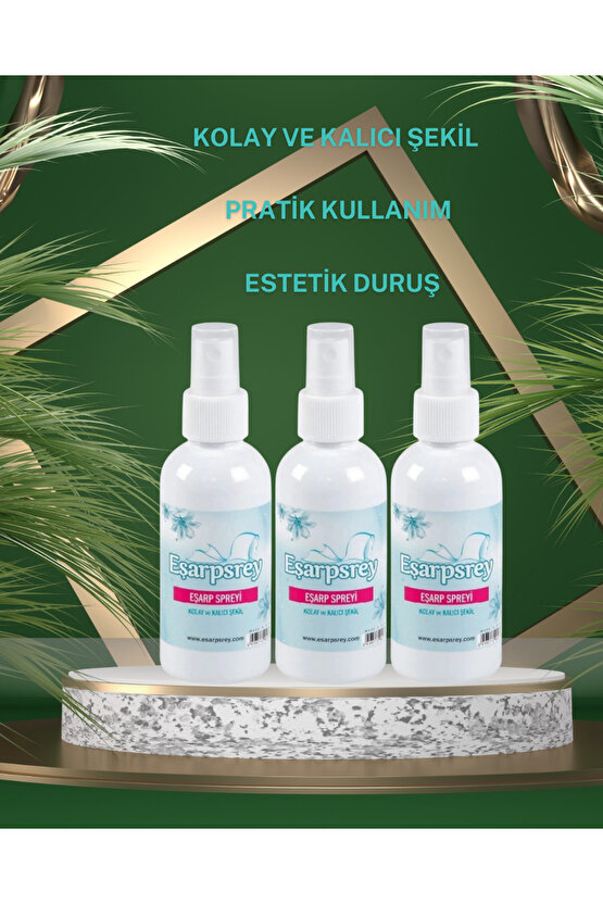 3LÜ DEV PAKET- KALICI ŞEKİLLENDİREN EŞARP SPREY SET (3 ADET)