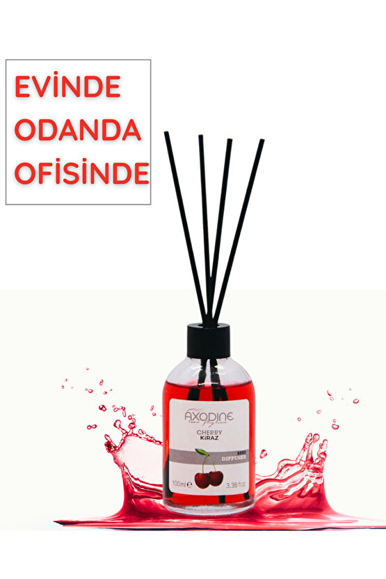 Kiraz Bambu Fiber Çubuklu Yüksek Yayılım Oda Kokusu 100 ml