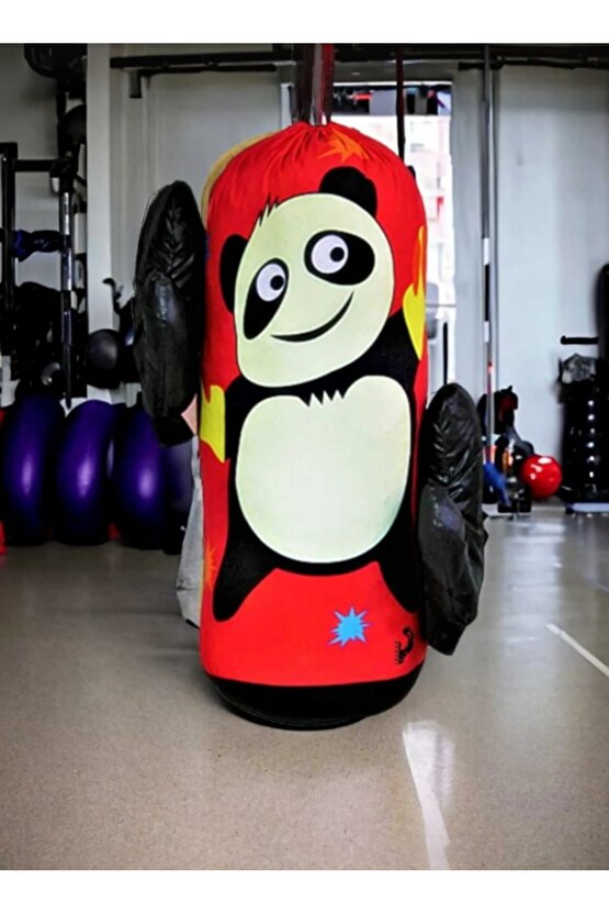 Çocuk Kum Torbası Box Panda Deseni