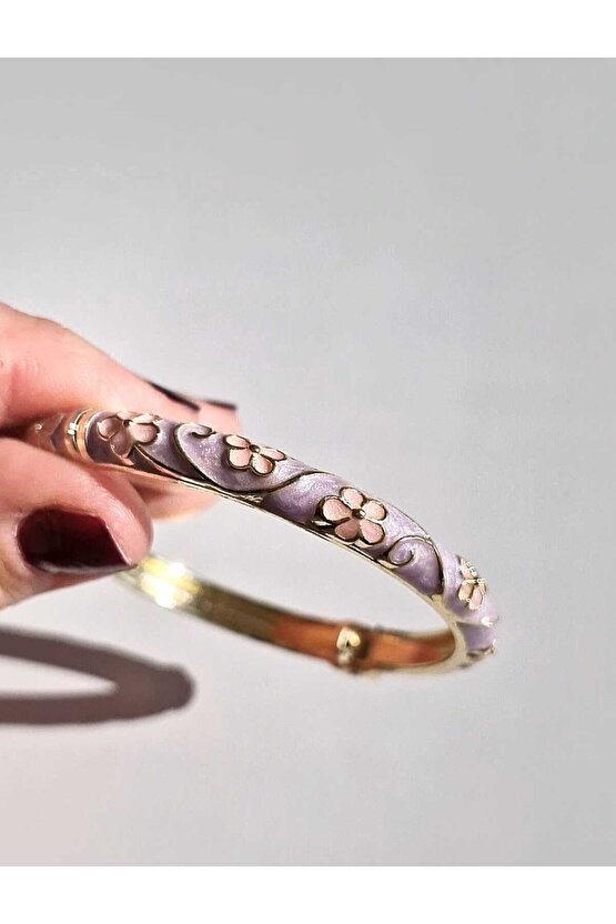 Mor Renkli Mineli Kelepçe