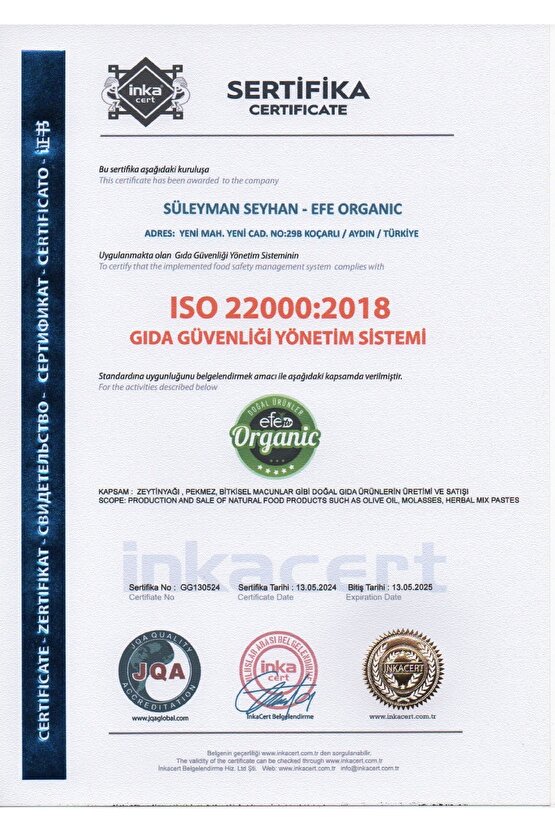 Efe Organic 5 Litre Pet