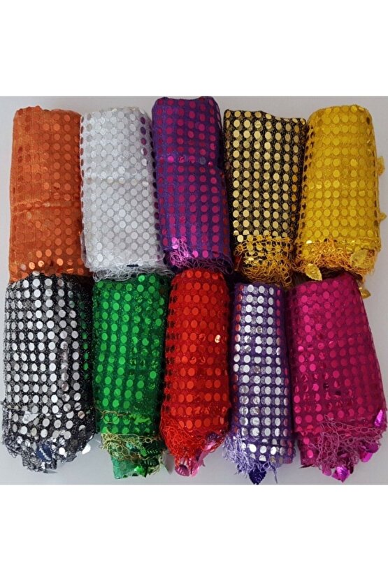 Süslü Metal Zilli Tef & Pullu Halay Mendili & 1 Adet – Magnet, Hediyelik, Süs Aksesuarı