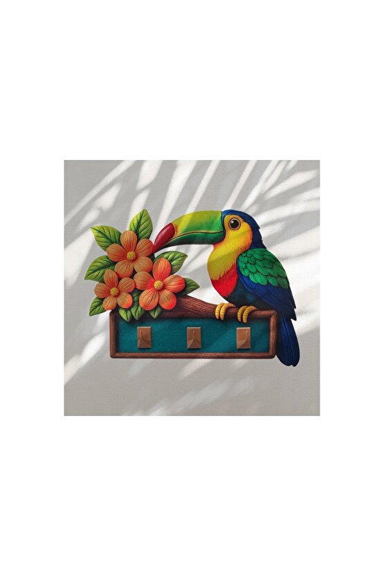 Evinize Uğur , Huzur ve Bereket getirecek Tukan Kuşu Anahtar Panosu