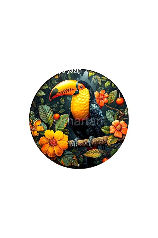 Şans Getirdiğine İnanılan , Uğurlu Tukan Kuşu Duvar Süsü, Dekoratif Duvar Süsü
