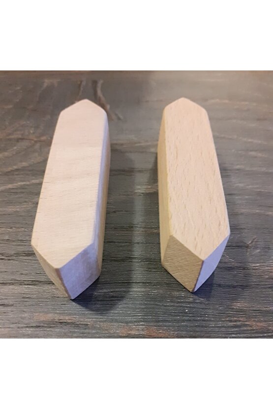 Ahşap Köşeli Kulp, Ahşap Kulp, Mobilya Kulpu, Çekmece Kulpu, Doğal Boyasız