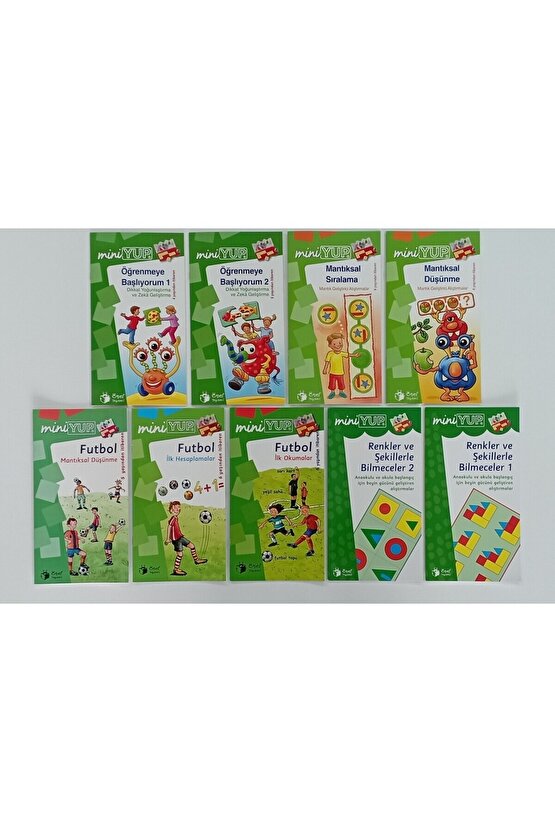 Miniyup 4-6 Yaş Okul Öncesi Eğitim Seti - (9 Kitap + 1 Kontrol Kutusu)