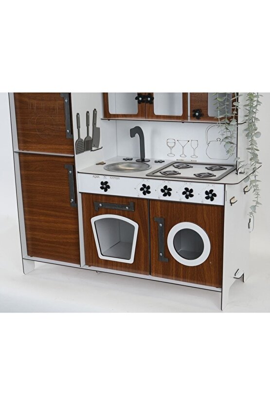 Ahşap Oyuncak Mutfak Buzdolaplı