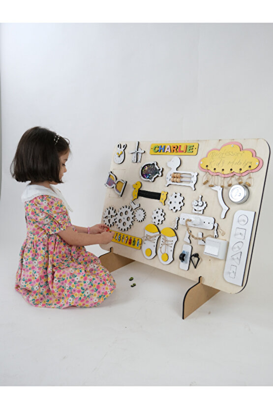 Aktivite Tahtası, Büyük Boy Aktivite Eğitim Tahtası, Busy Board, Eğitici Ahşap Pano