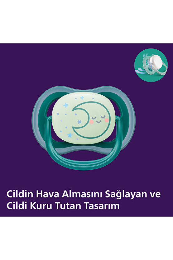 SCF37613 Ultra Air Night Karanlıkta Parlar Gece Emziği 6-18 Ay Erkek