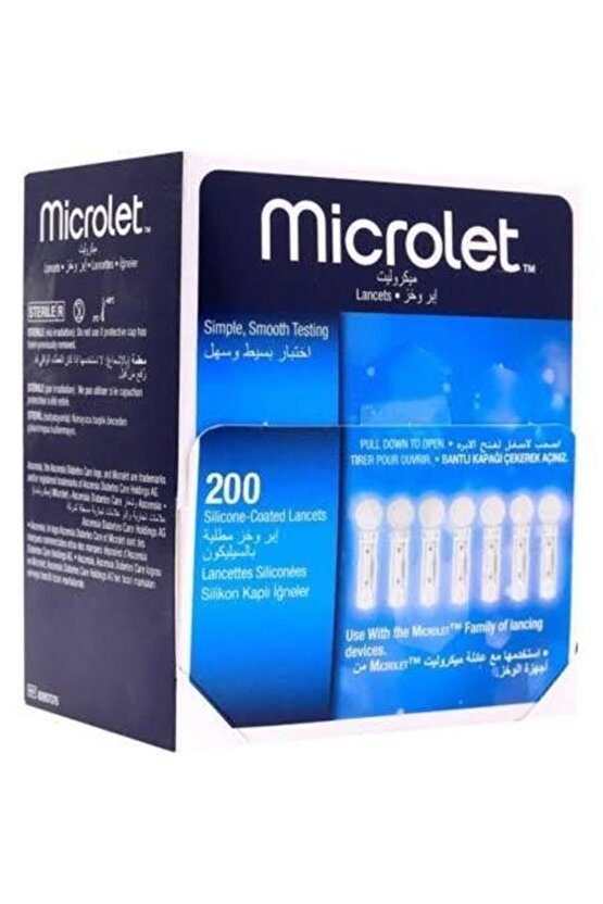 Ascensia Marka Contour Cihazlarla Uyumlu Microlet Lancet 200lük
