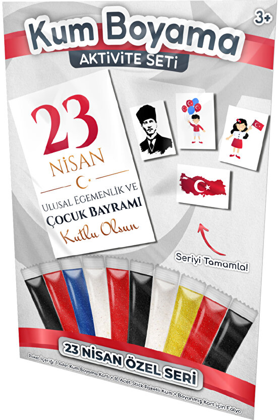 23 Nisan | 23 Nisan Özel Kum Boyama Aktivite Seti Tekli Paket