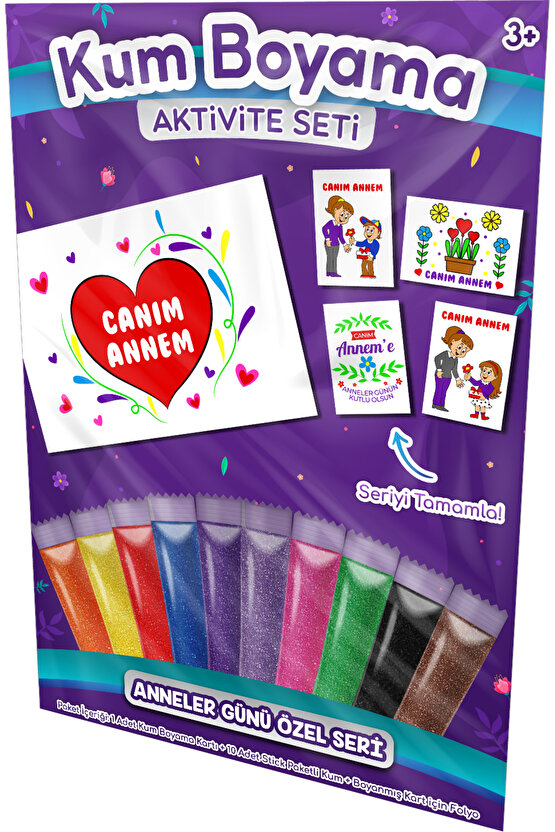 Canım Anneme | Anneler Günü Özel Kum Boyama Aktivite Seti Tekli Paket