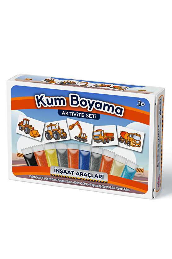 Iş Makineleri | Kum Boyama Aktivite Seti 5li Kutulu Paket