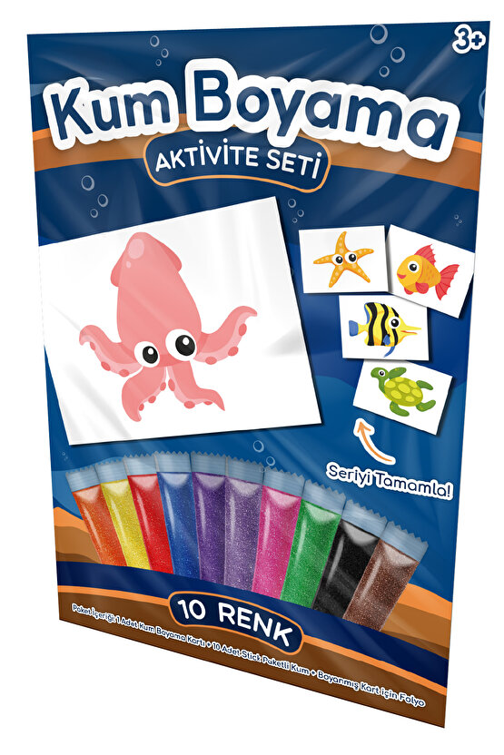 Ahtapot | Kum Boyama Aktivite Seti Tekli