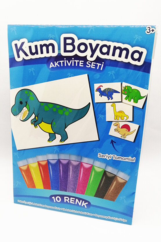 T-rex Dinozor | Dinozor Kum Boyama Aktivite Seti Tekli Paket