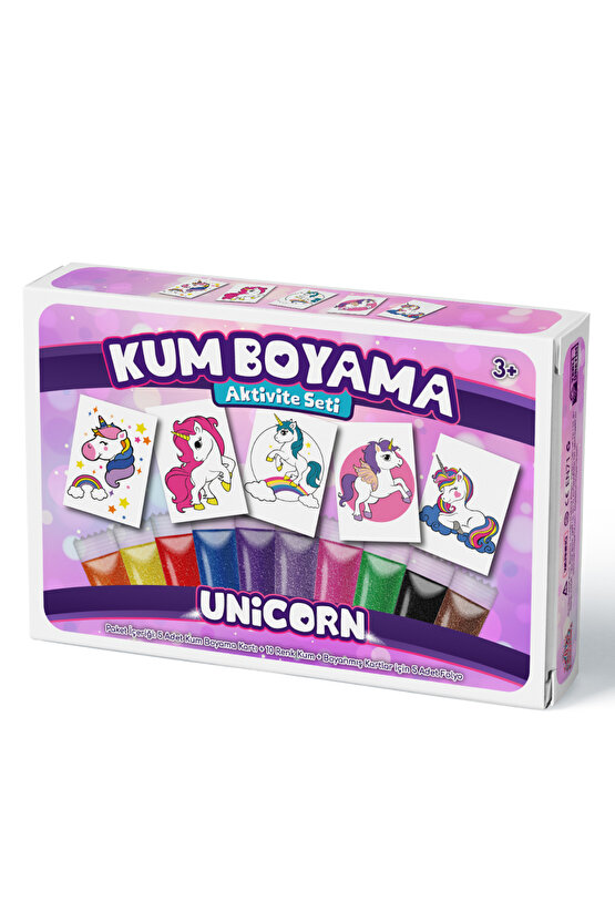 Unicornlar | Kum Boyama Aktivite Seti 5li Kutulu Paket