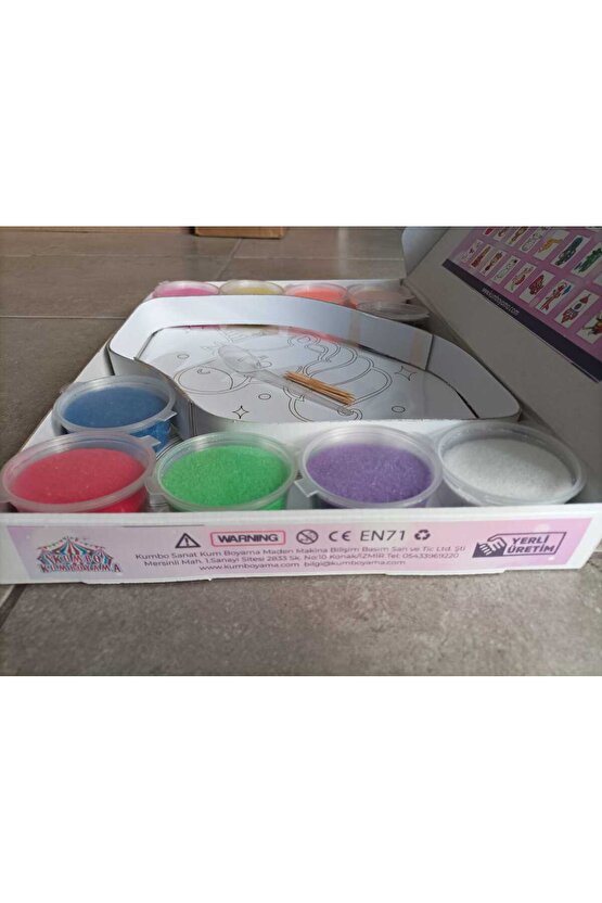 Unicornlar | Kum Boyama Aktivite Seti 5li Kutulu Paket