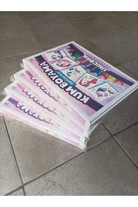 Unicornlar | Kum Boyama Aktivite Seti 5li Kutulu Paket