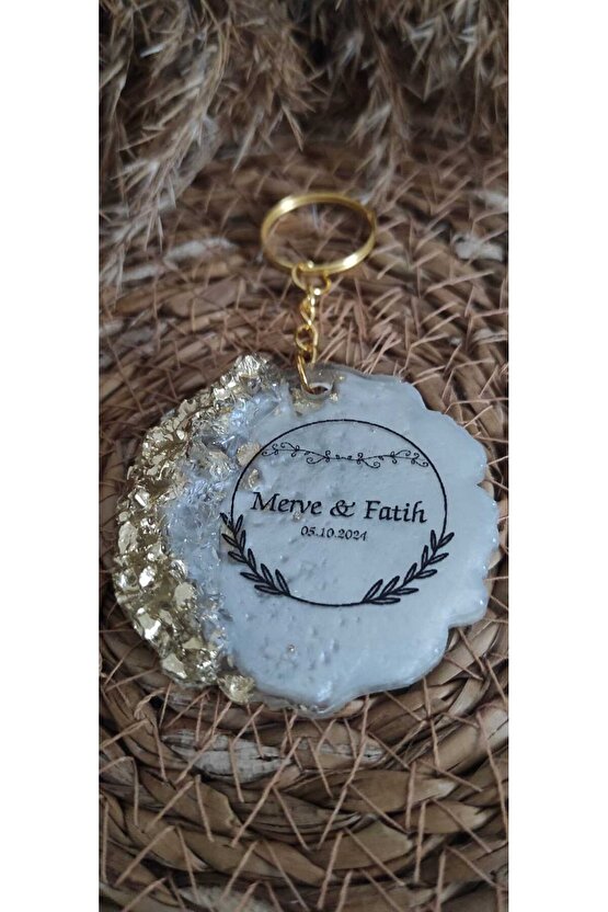 Epoksi Hediyelik Anahtarlık 20 Adet Söz-Nişan-Kına-Nikah-Mevlüt-Doğum Günü