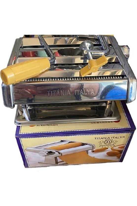 Titania İtalya Gold Imperial 2 Kesicili Manuel 180 mm Erişte Makarna Yapma Makinesi
