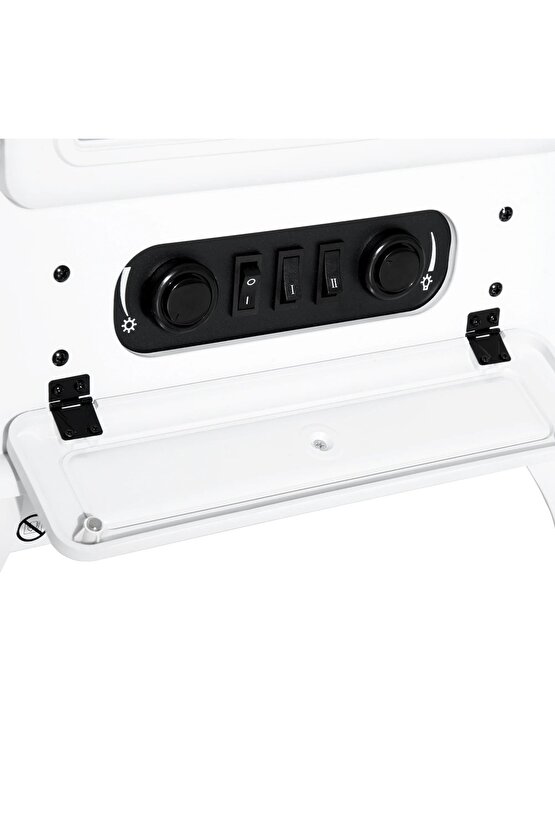 Elektrikli Şömine Beyaz 1850 W Metal Kasa, Fanlı şömine, Şömine Soba