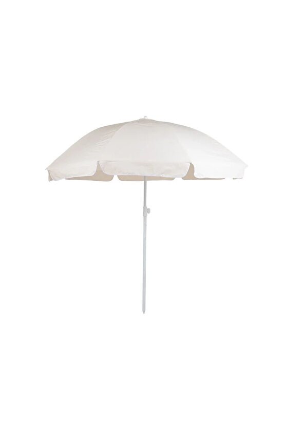Yaz Fırsat Ürünü Hugo Eğilebilen Plaj Şemsiyesi 195 Cm Krem