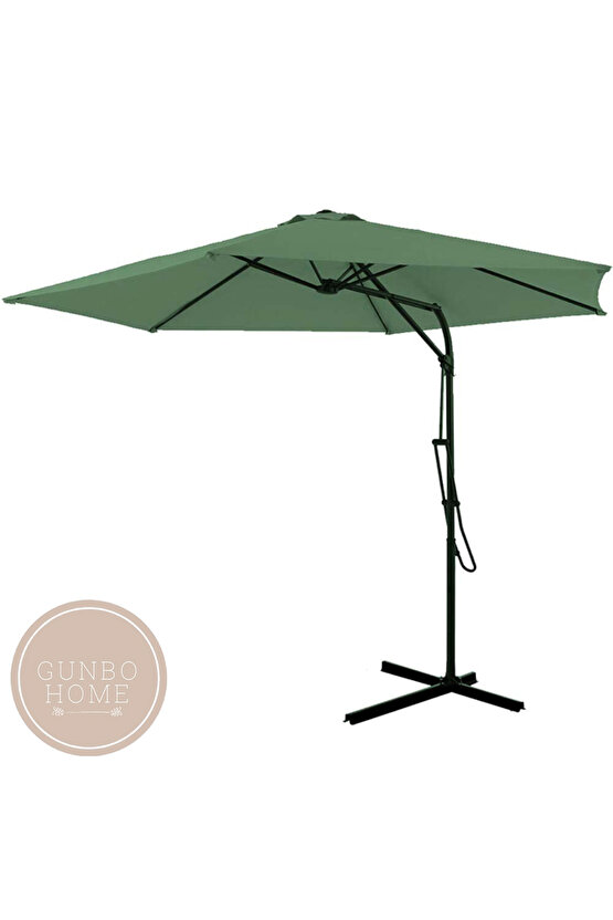 3 Mt Şemsiye + 4 Lü Ağırlık Seti Havuz Şemsiyesi Bidonlu, Bahçe Şemsiyesi, Teras Şemsiyesi Set