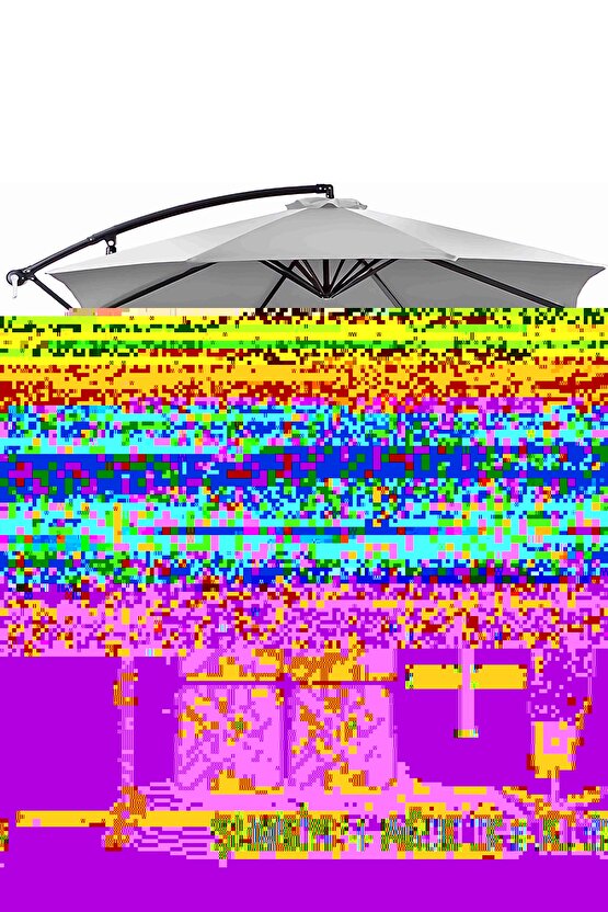 3 Mt 8 Kaburga Full Demir 21 Kg Gri Bahçe Şemsiyesi Full Set Havuz Şemsiyesi Büyük Şemsiye