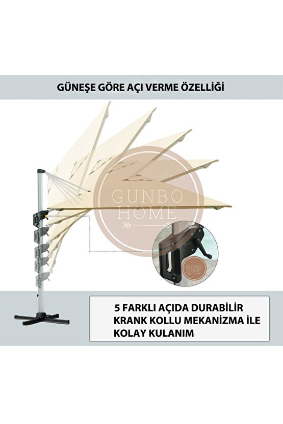 3 X 3 Kare Dev Bahçe Şemsiyesi Tam Rpofesyonel Bahçe Şemsiyesi Teras Şemsiyesi Muz Şemsiye Ampul