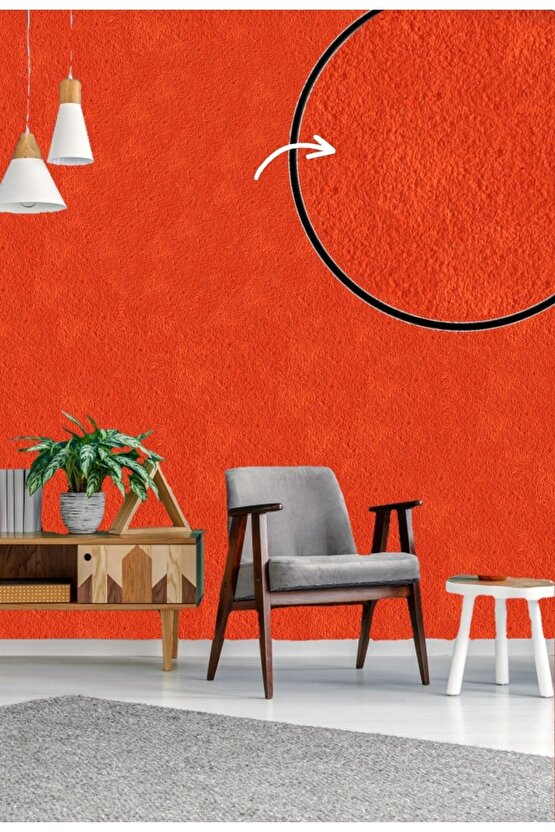 Organik Ipek Sıva - Dekoratif Yalıtım Sıvası - Ses & Isı & Nem Yalıtımı - Izo-004 Turuncu - 4 M2
