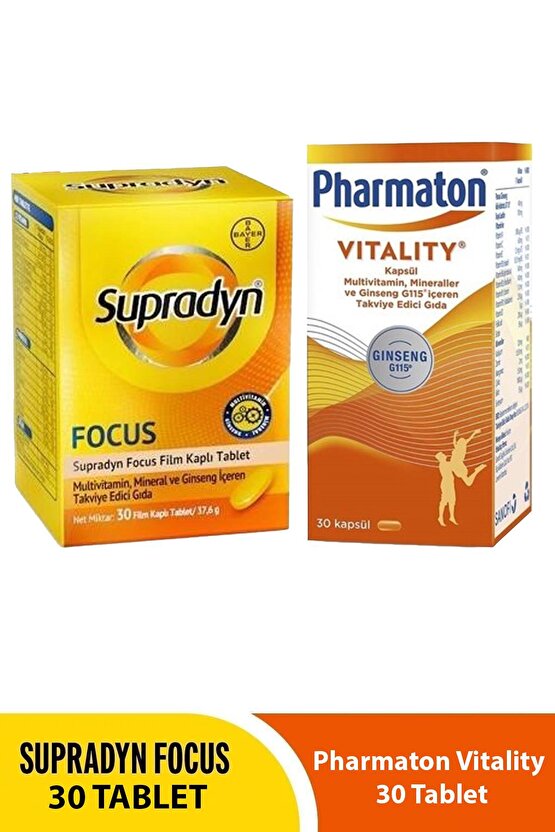 Focus 30 Tablet + Pharmaton Vitality 30 Tablet
