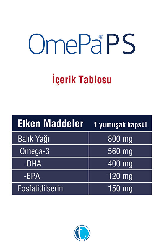 PS 30 Yumuşak Kapsül Fosfatidilserin Omega 3 Balık Yağı