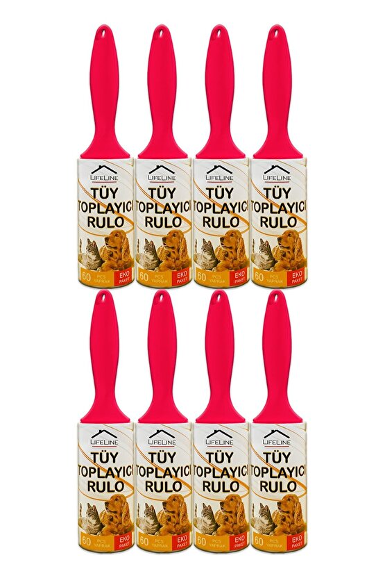 Eko Tüy Toplayıcı Rulo 8 Adet Kedi Tüy Toplayıcı Köpek Tüy Toplayıcı