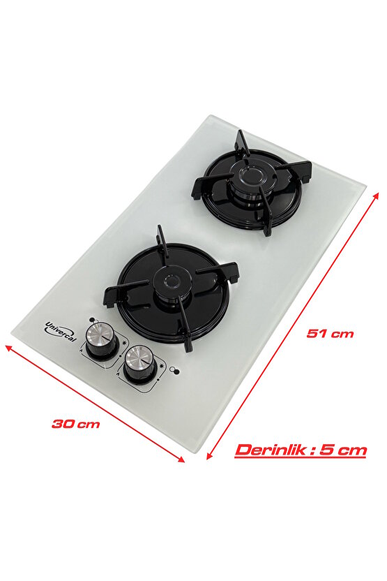 GAZ KESME EMNİYETLİ YENİ TASARIM CAM ANKASTRE OCAK