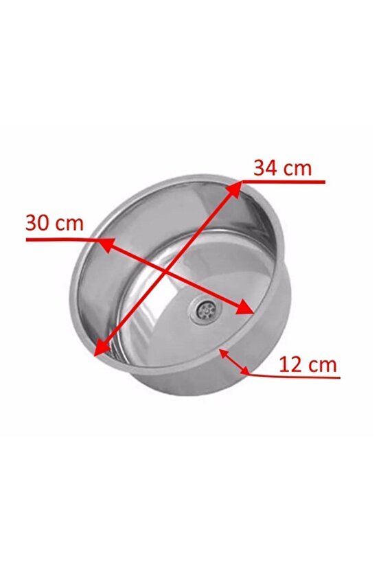 Unıvercal 30 Cm Küresel Evye Karavan Evyesi