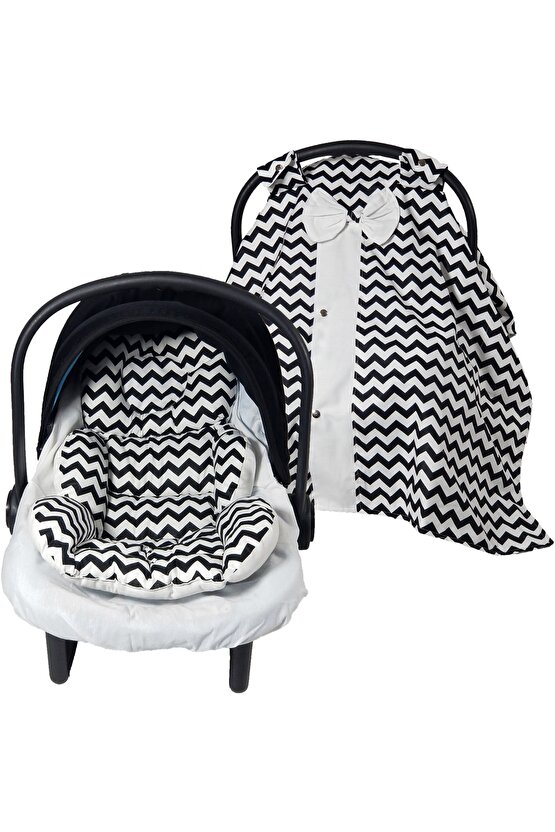 Puset Örtüsü Puset Çarşafı Ortopedik Puset Minderi Ve Araba Minderi Emzirme Örtüsü 5 Li Set