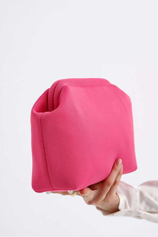 Heybes Kadın Pembe Clutch Portföy El Çantası