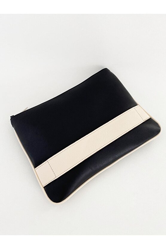 Heybes Siyah Bantlı Portföy Çanta