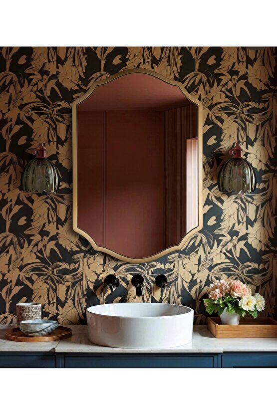 80x60 cm Çerçeveli Dekor Ayna  Banyo Aynası  Konsol Aynası