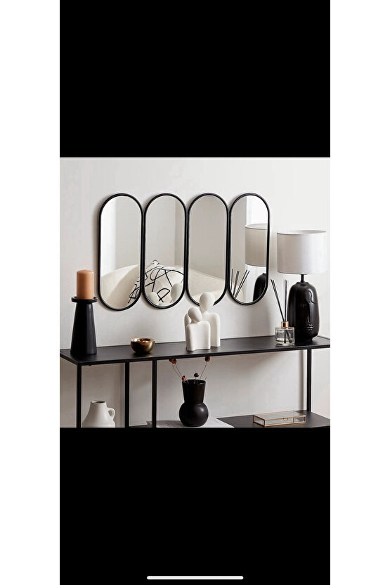 80x70 cm Oval Konsol Aynası  Lüks Set Ayna
