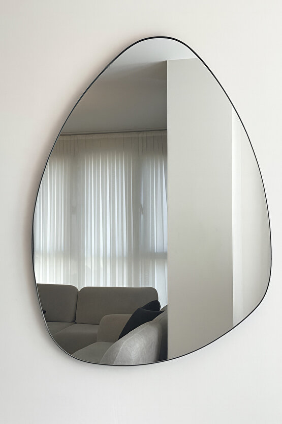 80x60 cm ASİMETRİK CEVİZ DESENLİ AYNA